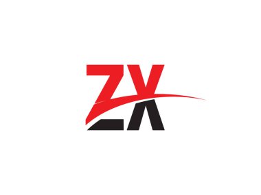 ZX Harf İlk Logo Tasarım Şablonu