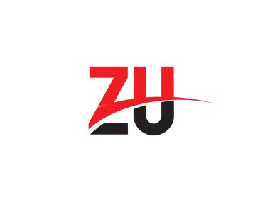 ZU Harf İlk Logo Tasarımı Şablonu