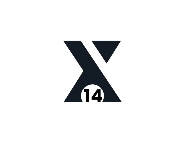 X14 14X Anfangsbuchstabe Logo — Stockvektor