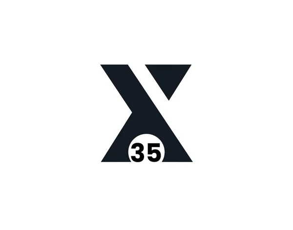 X35 35X Anfangsbuchstabe Logo — Stockvektor