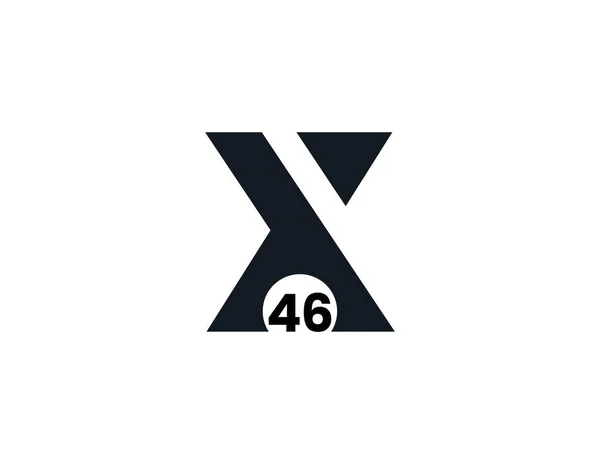 X46 46X Logo Inicial Letra — Archivo Imágenes Vectoriales