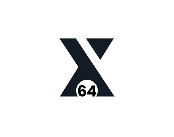 X64 64X頭文字ロゴ — ストックベクタ