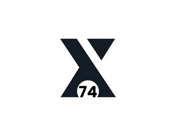 X74 74X頭文字ロゴ — ストックベクタ