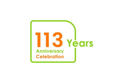 113. Yıl Kutlama Vektör Şablonu Tasarım İllüstrasyonu