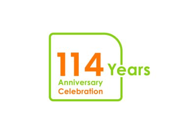 114. Yıl Kutlama Vektör Şablonu Tasarım İllüstrasyonu