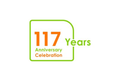 117. Yıl Kutlama Vektör Şablonu Tasarım İllüstrasyonu