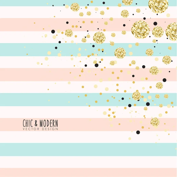 Gold chic hintergrund vektor design element — Stockvektor