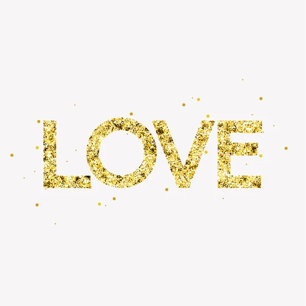 Gold chic liebe hintergrund vektor design element — Stockvektor