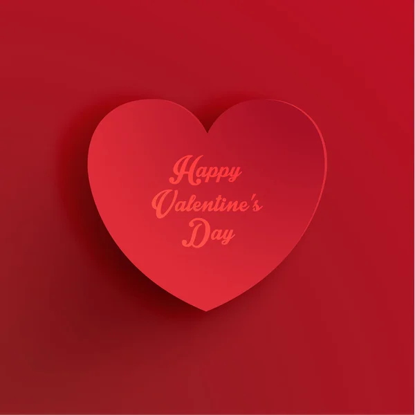 Vector recortado de papel de San Valentín en forma de corazón — Vector de stock