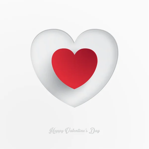 Heart Shape Valentine's Day Paper Cut-out Vector — Stock Vector