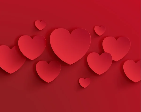 Şekil Valentine's gün kağıt boşaltma vektör kalp