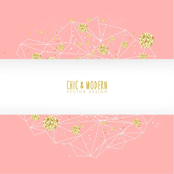 Ouro Chic fundo Vector Design Elemento —  Vetores de Stock