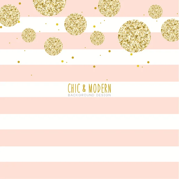 Gold Chic Background Vector Design Element — Stock Vector