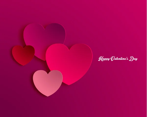 Heart Shape Valentine 's Day Paper Cut-out Vector — стоковый вектор