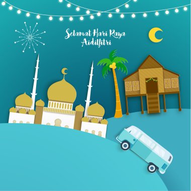 Selamat Hari Raya vektör tasarımı