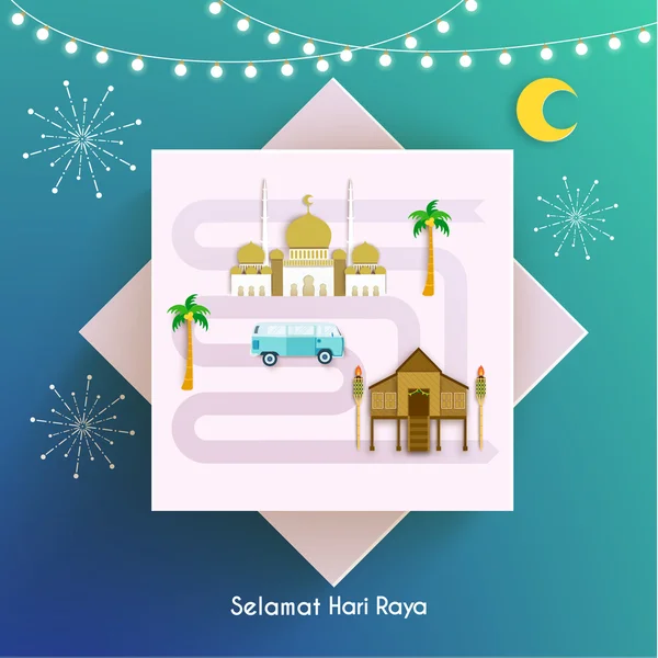 Selamat Hari Raya Conception vectorielle Graphismes Vectoriels