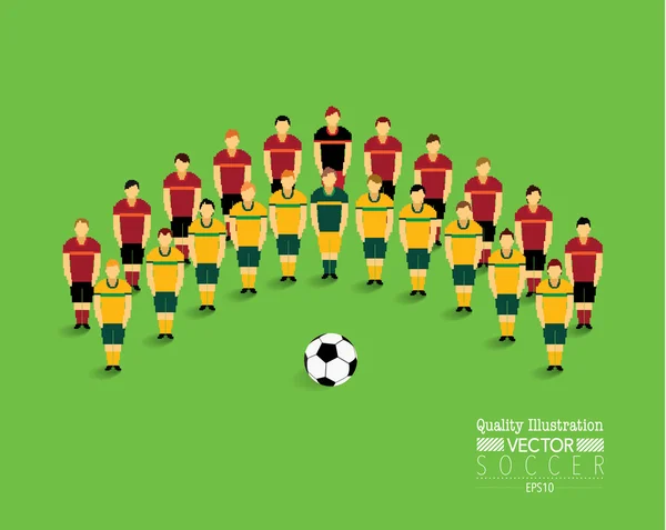 Illustrazione creativa del design della squadra di calcio — Vettoriale Stock