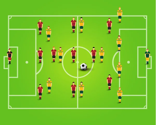 การออกแบบทีมฟุตบอลสร้างสรรค์ ภาพประกอบ — ภาพเวกเตอร์สต็อก
