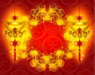 Mutlu Çin yeni yılı vektör tasarımı