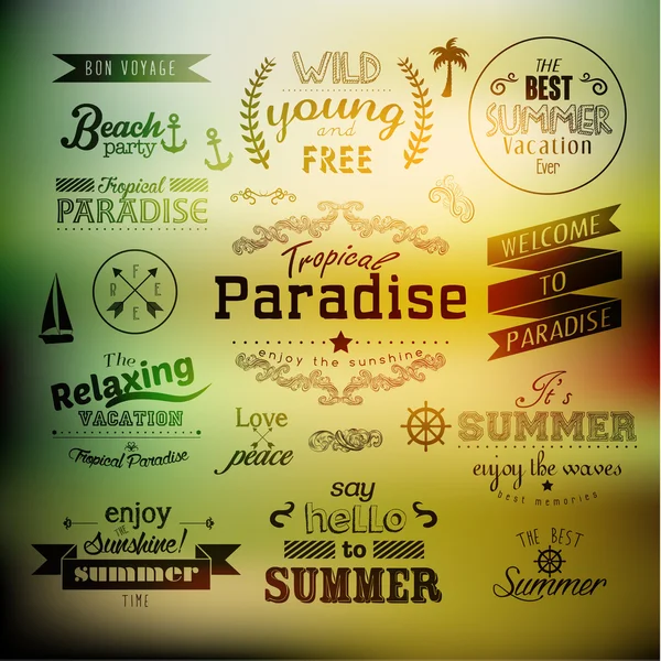 Typografie Sommerurlaub Zitat Vektor Design — Stockvektor