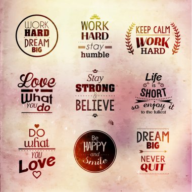 Inspirational and encouraging quote vector design