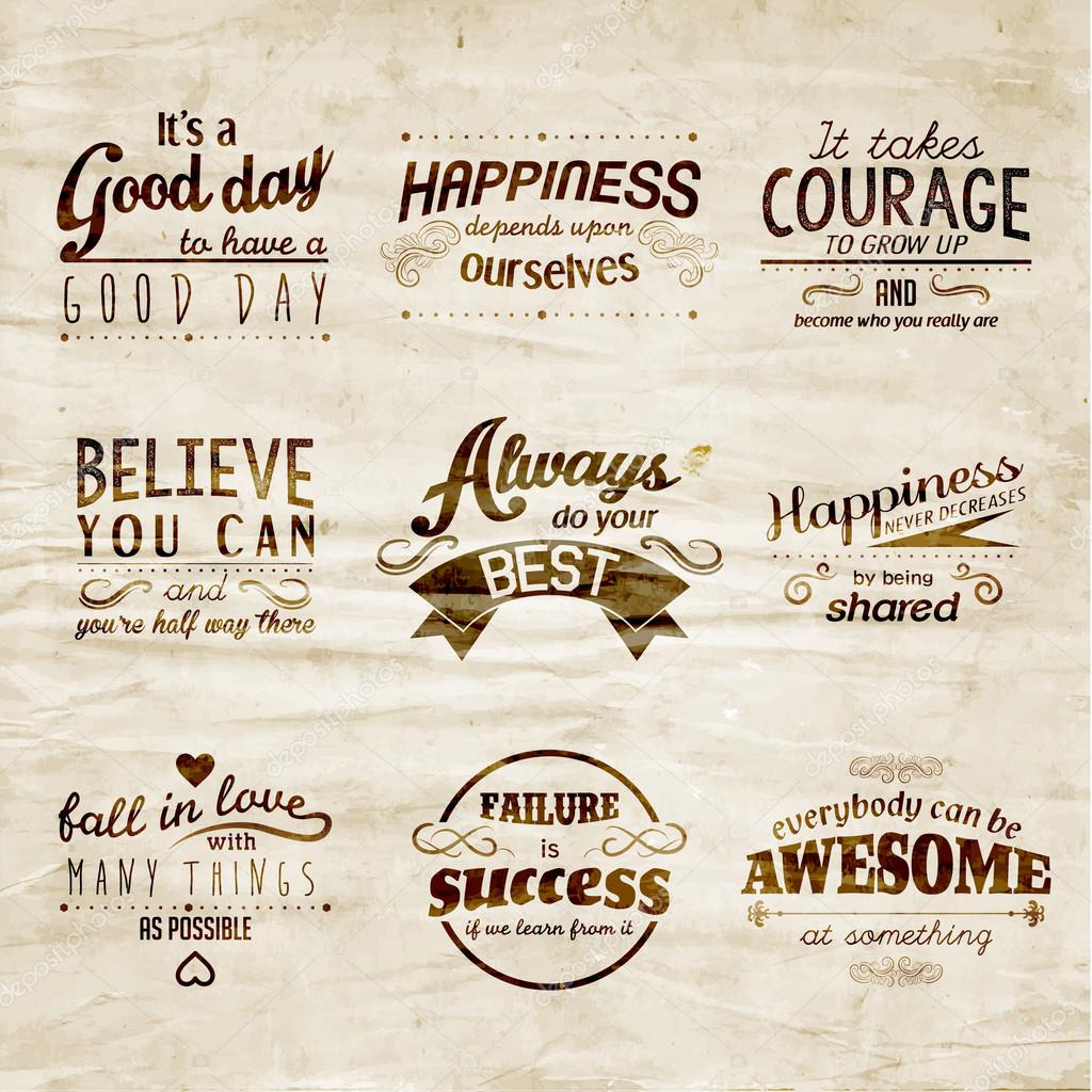 Inspirational and encouraging quote vector design