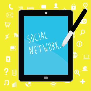 Tasarım öğeleri iş sosyal ağ için