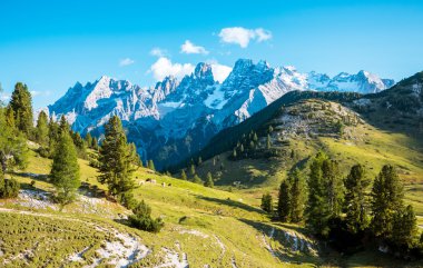 İtalyan Dolomites Dağları'nın doğal görünümü