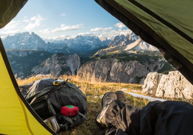 turistik çadırdan dağ Vadisi için göster