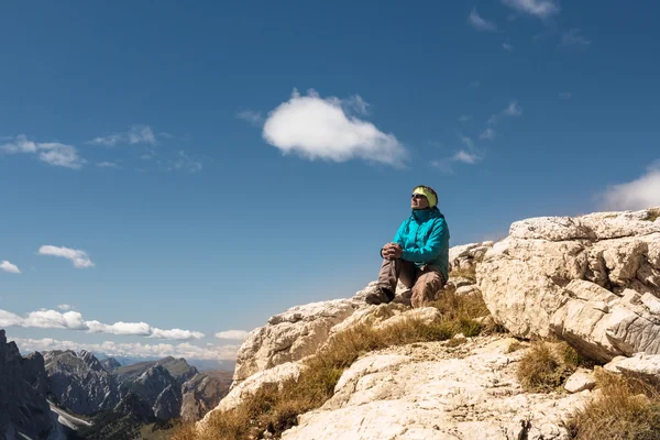 Ženy na vrcholu hory — Stock fotografie