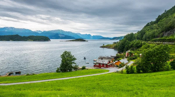 Hardangerfjord natural paisagem fiorde de norway — Fotografia de Stock