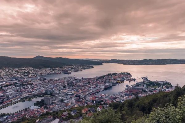 Vista de Bergen, Noruega — Fotografia de Stock