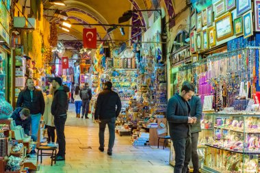Grand Bazaar doğu pazarıdır. İstanbul, Türkiye