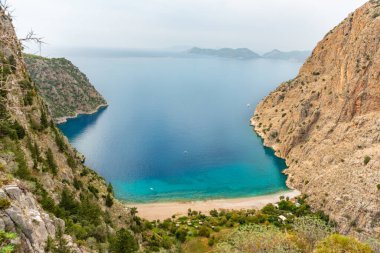 Kelebek vadisi deniz manzarası ve Oludeniz, Türkiye