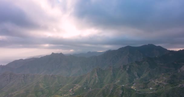 Rural Anaga Park, Tenerife Espagne. Nuages timelapse — Video