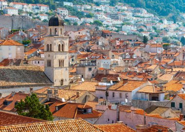 Eski Dubrovnik Kasabası Panoraması. Hırvatistan Avrupa