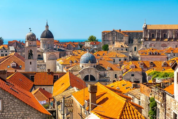 Panorama Dubrovnik Toits de la vieille ville. Europe, Croatie — Photo
