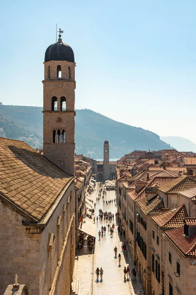 Panorama Dubrovnik Cubiertas del casco antiguo. Europa, Croacia — Foto de Stock