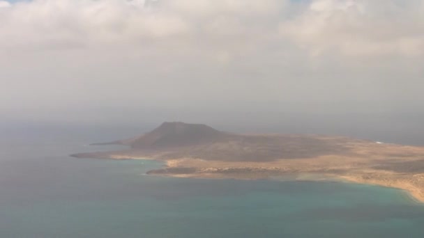 Lanzarote, Timelapse over Mirador Del Rio naar La Graciosa eiland, Canarische Eilanden — Stockvideo