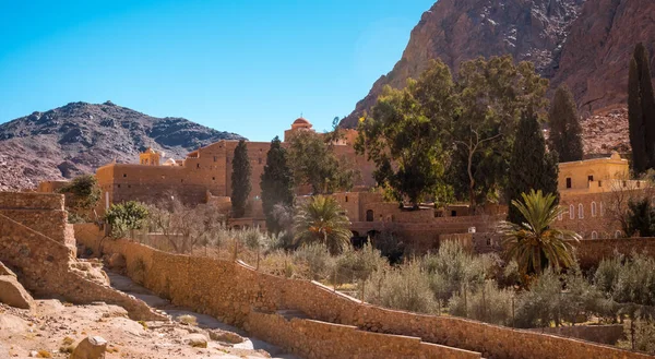 Igreja e mosteiro em Santa Catarina Egito, Sinai — Fotografia de Stock