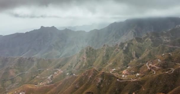 Venkovský Anaga Park, Tenerife Španělsko. Časová prodleva mraků — Stock video