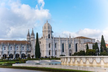 Lizbon Portekiz 'in tarihi manastırı Mosteiro dos Jeronimos