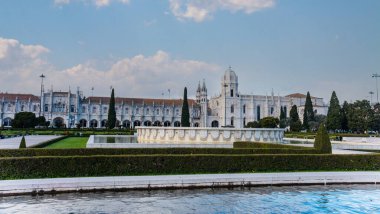 Lizbon Portekiz 'in tarihi manastırı Mosteiro dos Jeronimos