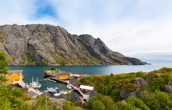 Денний час у Nusfjord, прибуття островів, Норвегії — стокове фото