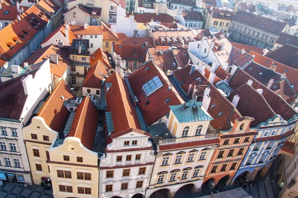 Vista de la Plaza de la Ciudad Vieja en Praga . — Foto de Stock
