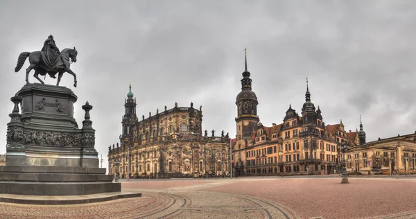 Vista dramática para Dresden Old Town, Alemanha — Fotografia de Stock