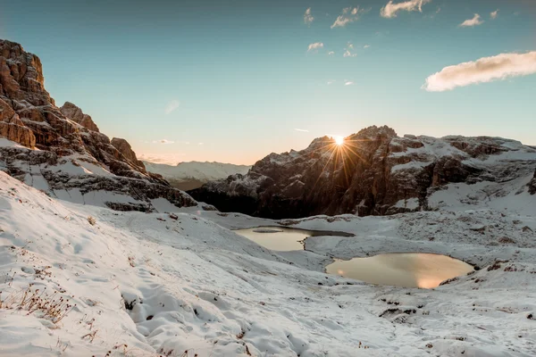 İtalya Alps Dolomites Tre Cime Lago dei Piani — Stok fotoğraf