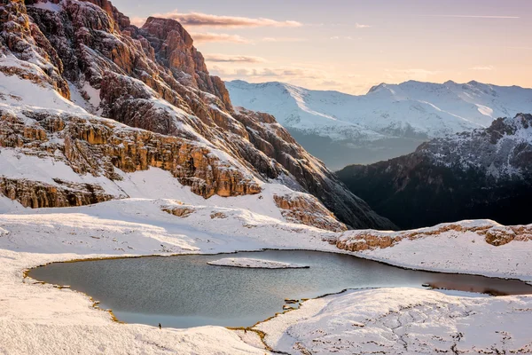 Włochy Alpy Dolomity Tre Cime Lago dei Piani — Zdjęcie stockowe