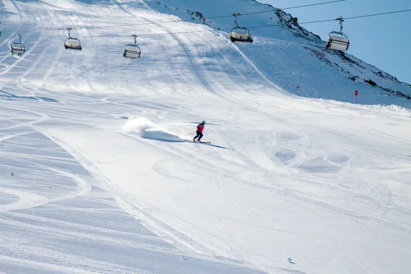 Skier, extreme winter sport — Stock Photo, Image