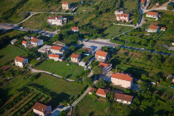 Tivat fågelperspektiv. Montenegro. — Stockfoto